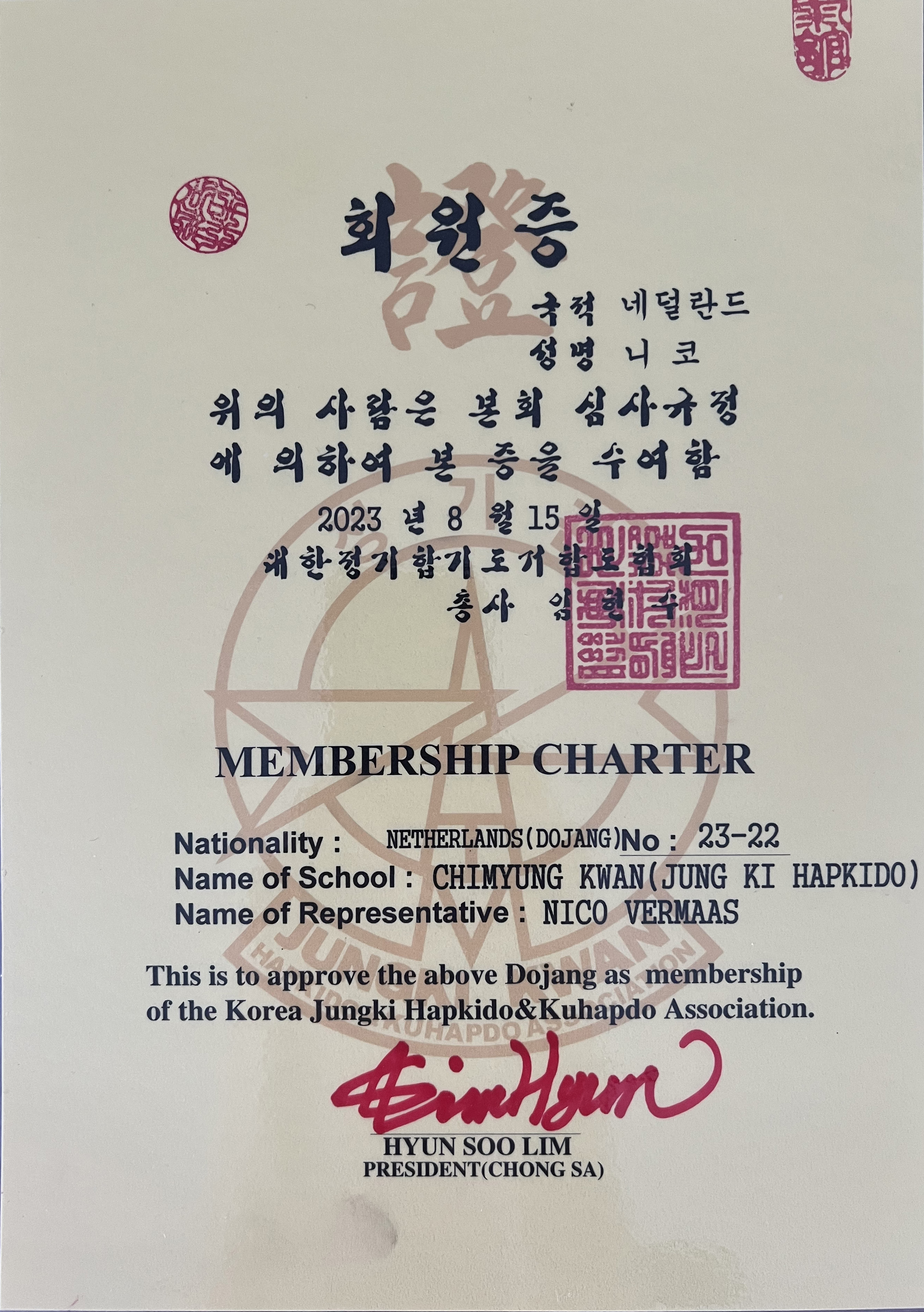 Membership Jungki Kwan